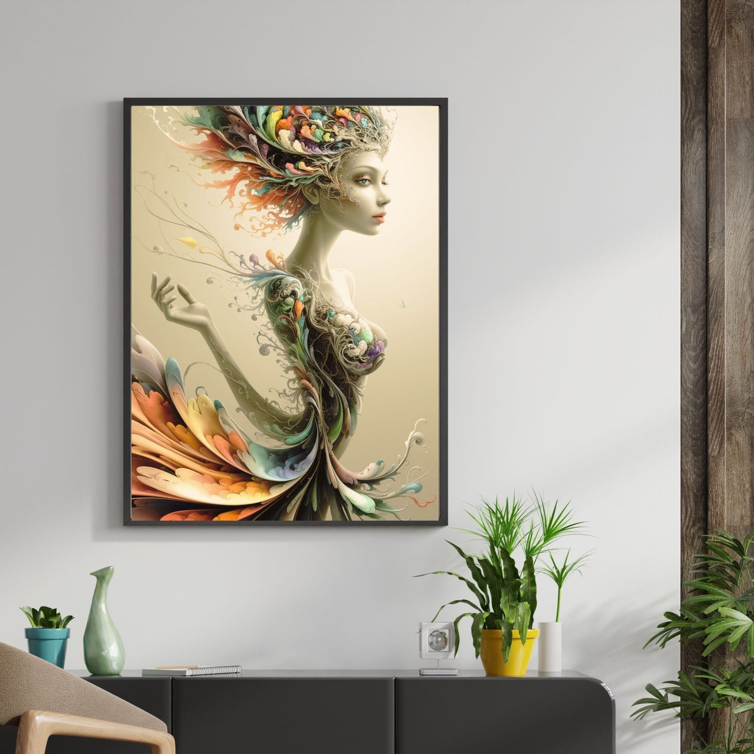 Wooden Framed Canvas Wall Art, crafted with FSC-certified wood stretcher bars for durability and sustainability. Printed on a premium canvas. Each piece delivers vibrant, long-lasting colors. No minimum orders printed and shipped on demand