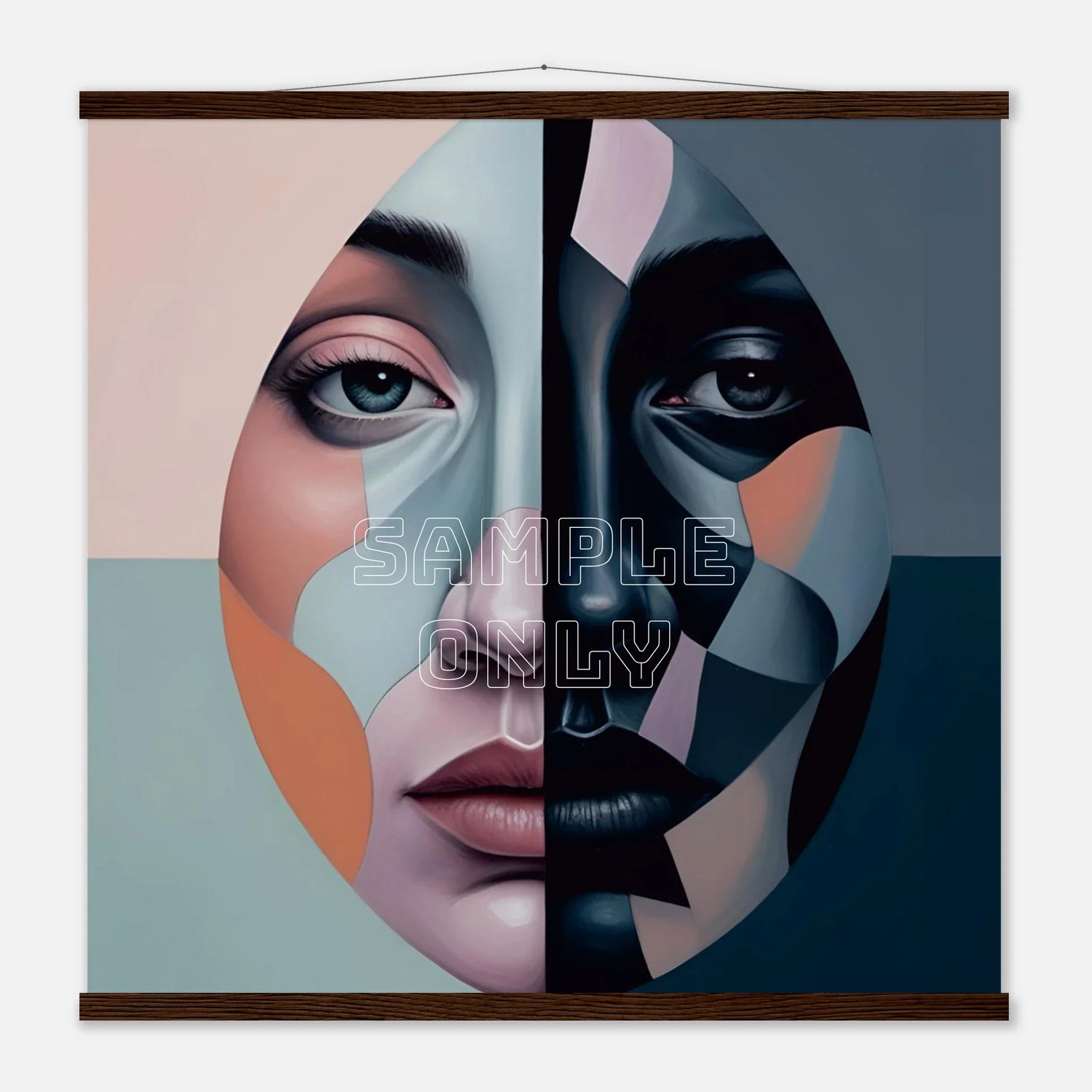 Print-on-demand posters professionally printed and shipped with wood hangers