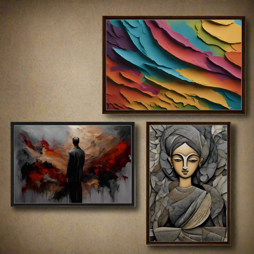 Customised print on demand canvas prints in wood frames